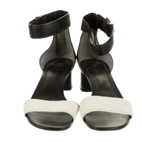 Tory Burch Leather Tana Maison Block Heel Sandals - Picture 2 of 4